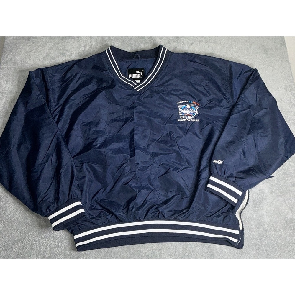 Vintage 2000 NY Yankees‎ NY Mets Jacket Mens 2XL Blue MLB Subway Series Puma VTG